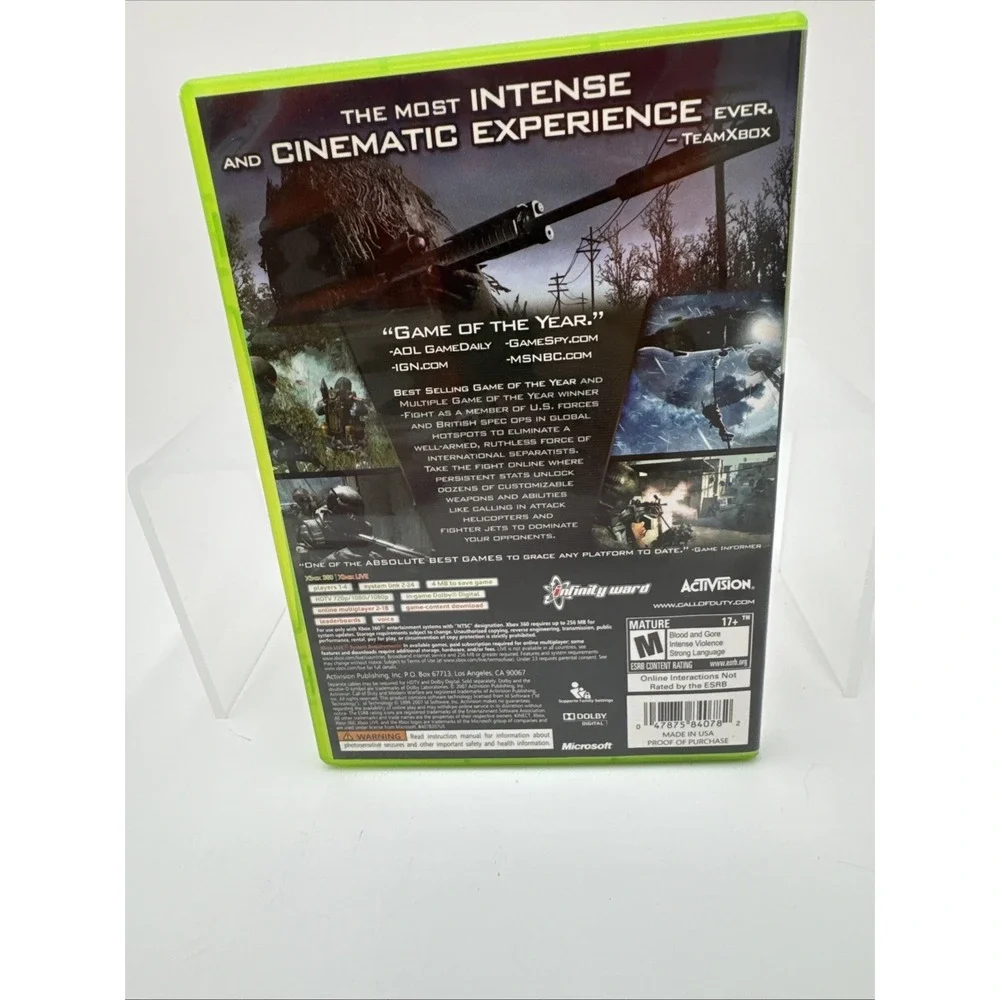 Call of Duty 4: Modern Warfare‎ -- Platinum Hits (Microsoft Xbox 360, 2010) Game